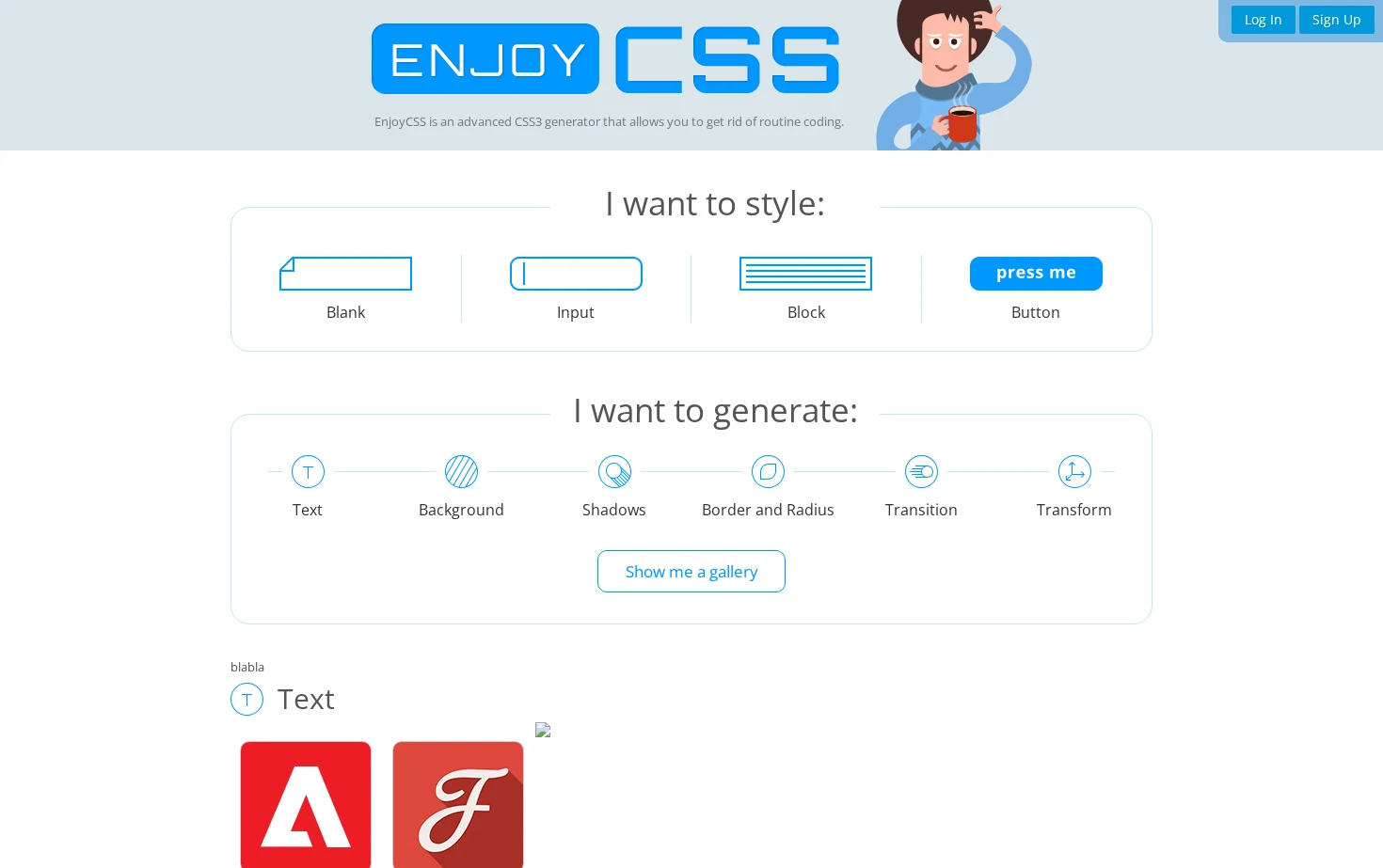 EnjoyCSS 页面快照